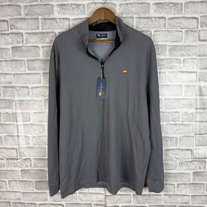 Jack Nicklaus Mens XL Quarter Zip Golf Pullover Caviar Striped JNKSE012 New
